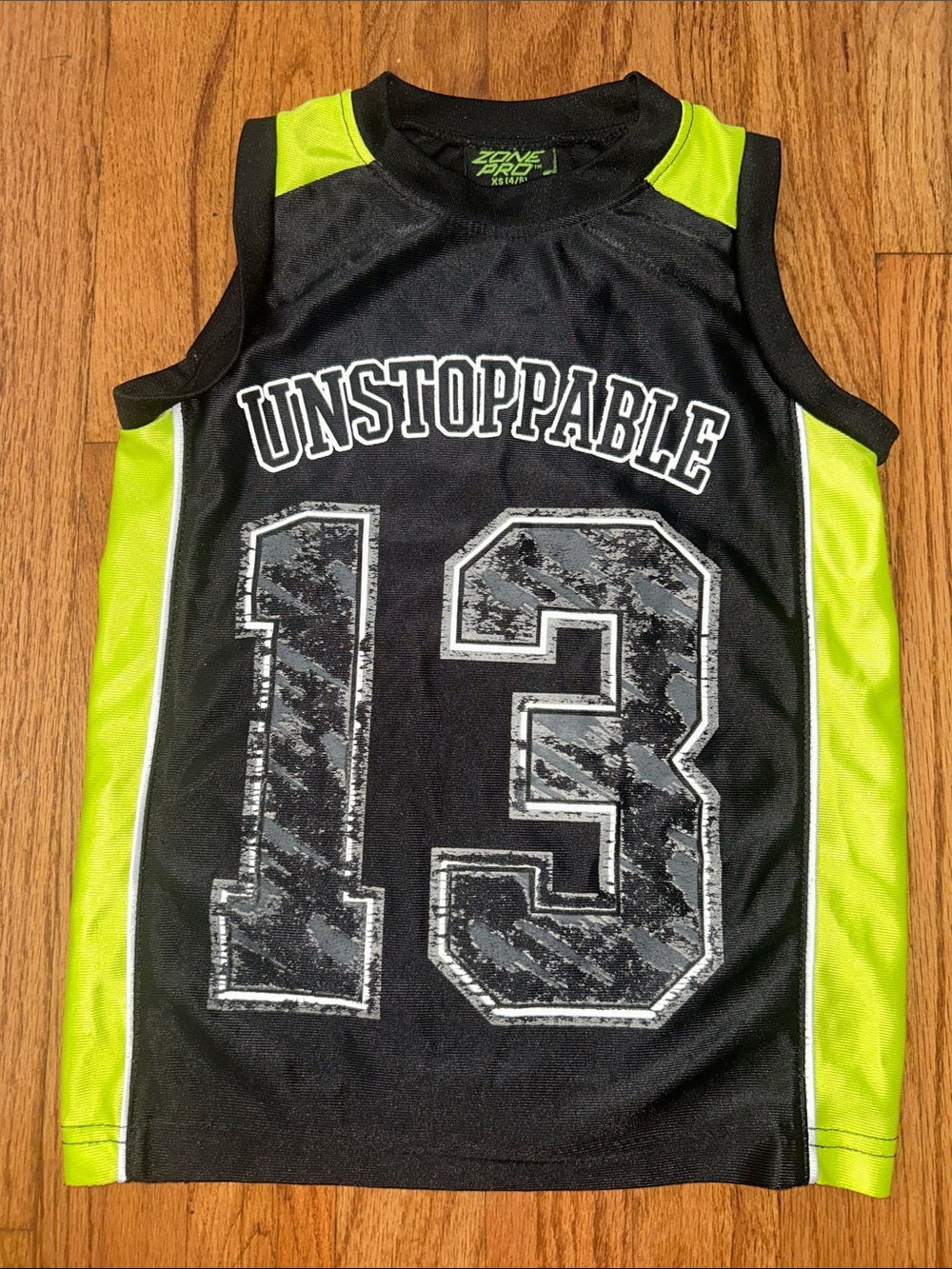 Zone Pro Custom Made Unstoppable 13 Black & Neon Green Athletic Jersey